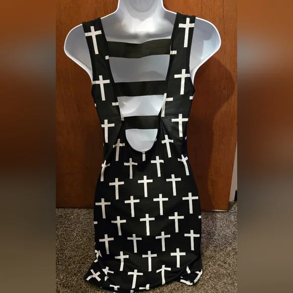A'Gaci A'Gaci Black & White Cross Dress low back szL - Picture 4 of 7